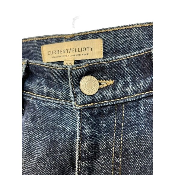 Current Elliot Distressed Straight Leg Jeans Denim Women’s Size 30 - Picture 3 of 6